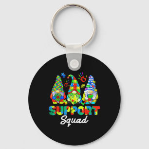 Gnomen Autism Awareness Support Squad Blue Ribbon Sleutelhanger