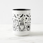 Gnomen Bats Bumkins Halloween Illustratie Mok (Midden)