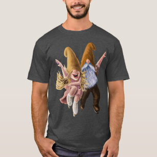 Gnomen dansen op Ice Ice Skating Gnomes Gnome Cou T-shirt