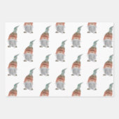 Gnomen die document bladen verpakken - reeks van d inpakpapier vel (Voorkant 3)