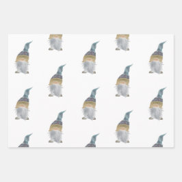 Gnomen die document bladen verpakken - reeks van d inpakpapier vel