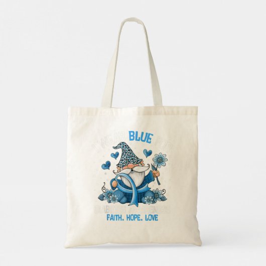 Gnomen die ik blauw voor diabetes Draag Tote Bag (Achterkant)