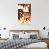 Gnomen die rond een klok parkeren canvas afdruk (Insitu (Slaapkamer))