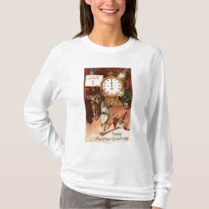 Gnomen die rond een klok parkeren t-shirt