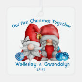 Gnomen eerste kerst samen metalen ornament (Voorkant)