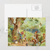 Gnomen, Elves en Fairies in het Magische Bosbos Briefkaart (Voorkant / Achterkant)