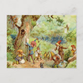 Gnomen, Elves en Fairies in het Magische Bosbos Briefkaart (Voorkant)