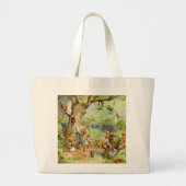 Gnomen, Elves en Fairies in het Magische Bosbos Grote Tote Bag (Voorkant)