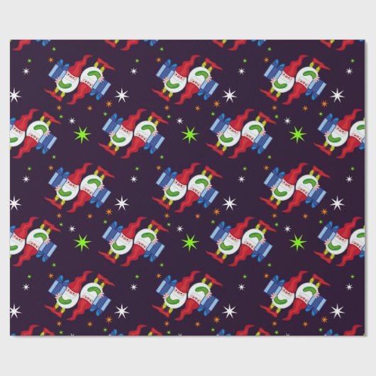 Gnomen en cadeaus cadeaupapier (Vlak)