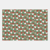 Gnomen en champignons Green Gift Wrap Set Inpakpapier Vel (Voorkant)