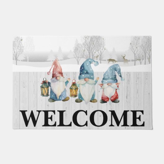 Gnomen en herten welkom deurmat (Voorkant)