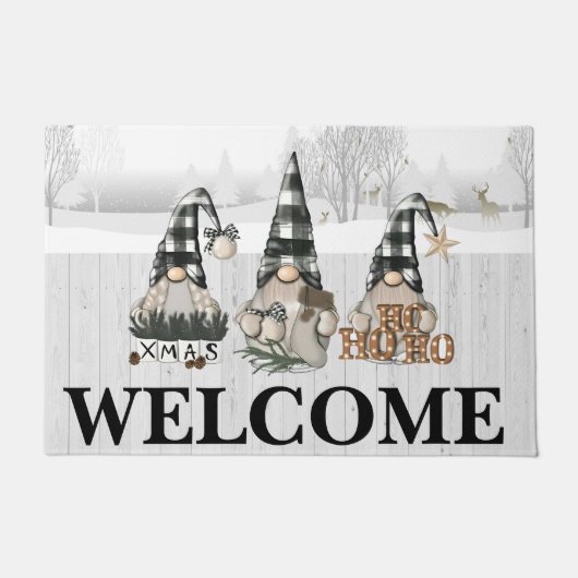 Gnomen en herten welkom deurmat (Voorkant)
