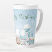 Gnomen en Kerstboom Latte Mok (Rechterhoek)
