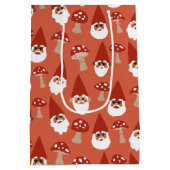 Gnomen en paddenstoelen Gift Bag Medium Cadeauzakje (Achterkant)