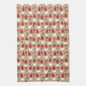 Gnomen en paddenstoelen keukenhanddoeken (Verticaal)