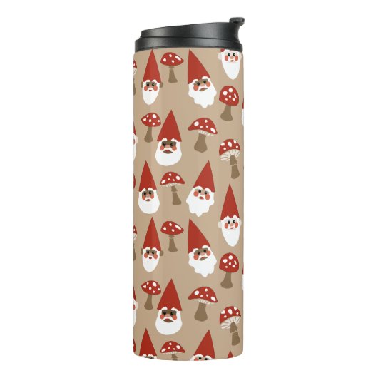 Gnomen en paddenstoelen Thermisch getumbler Thermosbeker (Gedraaid links)