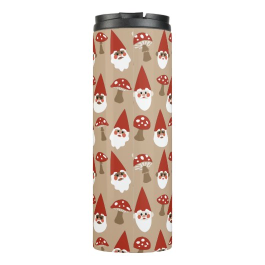 Gnomen en paddenstoelen Thermisch getumbler Thermosbeker (Achterkant)