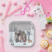 Gnomen en Trees Papieren Bordje (Feest)