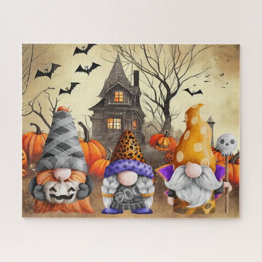 Gnomen Halloween Puzzel Legpuzzel (Horizontaal)
