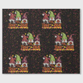 Gnomen Halloween Trick or treat Party Cadeaupapier (Vlak)
