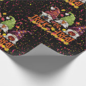 Gnomen Halloween Trick or treat Party Cadeaupapier (Hoek)