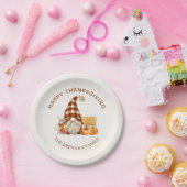 Gnomen Herfst Pompoen Happy Thanksgiving Dinner Papieren Bordje (Feest)