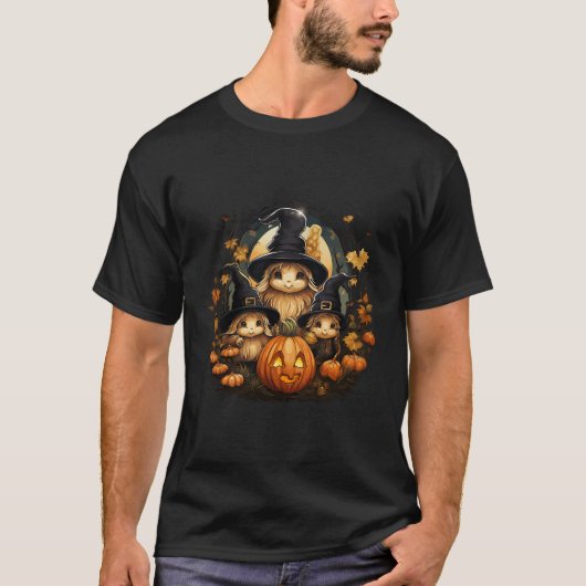 Gnomen herfstpompoenen Halloween Herfst T-shirt (Voorkant)