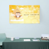 Gnomen Honeycomb Bees Baby shower Banner (Beurs)