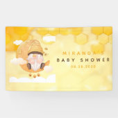 Gnomen Honeycomb Bees Baby shower Banner (Horizontaal)