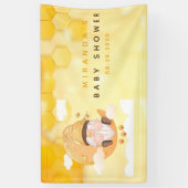 Gnomen Honeycomb Bees Baby shower Banner (Verticaal)