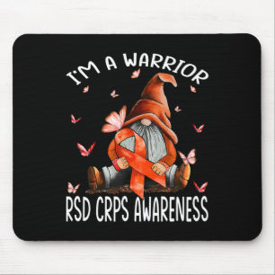 Gnomen Ik ben een krijger RSD CRPS Awareness Butte Muismat