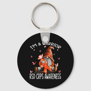 Gnomen Ik ben een krijger RSD CRPS Awareness Butte Sleutelhanger