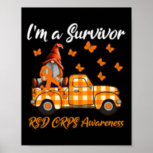 Gnomen Ik ben een overlevende RSD CRPS Bewustzijn Poster