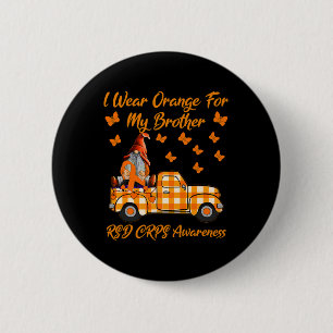 Gnomen Ik Draag Sinaasappel voor mijn broer RSD CR Ronde Button 5,7 Cm