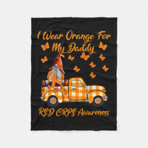 Gnomen Ik Draag Sinaasappel voor mijn papa RSD CRP Fleece Deken