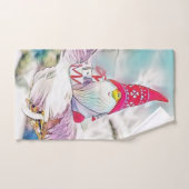 Gnomen in de sneeuw waterverf schilderij bad handdoek (Handdoek)