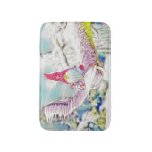 Gnomen in de sneeuw waterverf schilderij badmat (Voorkant Verticaal)