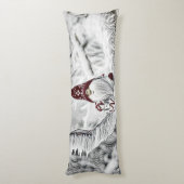 Gnomen in de sneeuw waterverf schilderij lichaamskussen (Achterkant (Verticaal))