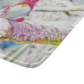 Gnomen in de sneeuw waterverf schilderij snijplank (Hoek)