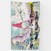 Gnomen in de sneeuw waterverf schilderij spandoek (Verticaal)