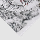 Gnomen in de sneeuw waterverf schilderij tissuepapier (Detail)