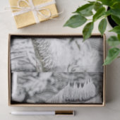 Gnomen in de sneeuw waterverf schilderij tissuepapier (Geschenk)