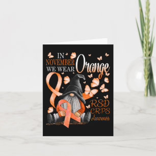 Gnomen in november We Draag Oranje CRPS Awareness Kaart