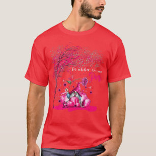 Gnomen In oktober Draag we roze borstkanker T-shirt