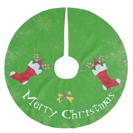 Gnomen in Rode Kerstmis Kousen Candy Cane Green Kerstboom Rok (Voorkant)