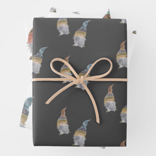 Gnomen inpakpapier vellen - set van 3 (In situ)