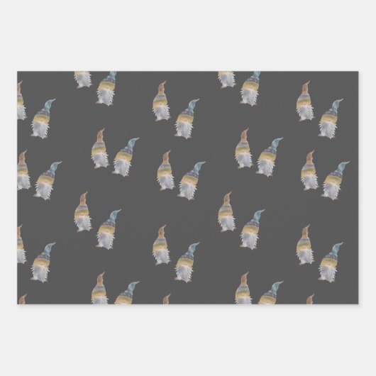 Gnomen inpakpapier vellen - set van 3 (Voorkant)