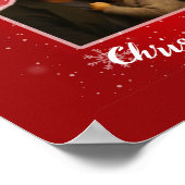 Gnomen Kerst Personaliseer foto achtergrond Poster (Hoek)