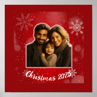 Gnomen Kerst Personaliseer foto achtergrond Poster