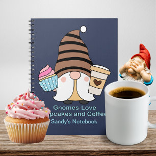 Gnomen Liefde Cupcakes En Koffie Aangepaste Naam T Notitieboek